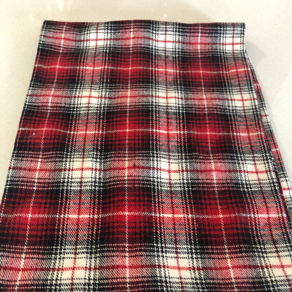 Plaid infinity scarf bought from Etsy